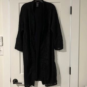 Skies Are Blue Black Floral Jacket